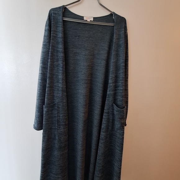 LuLaRoe Sweaters - LuLaRoe Long Open-Front Cardigan in Heathered Dark Gray